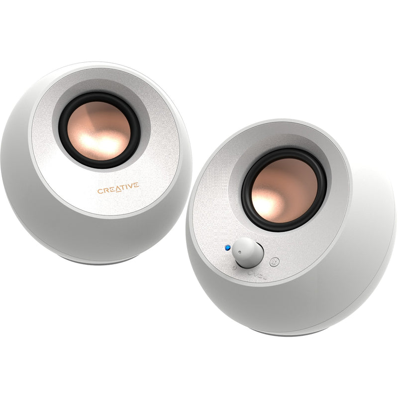 Load image into Gallery viewer, Creative pebble v3 pc-luidspreker (wit, bluetooth, usb-c, aux)