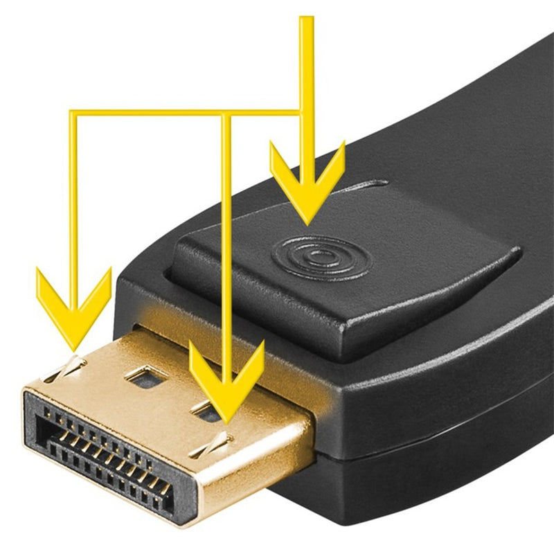 Load image into Gallery viewer, Goobay adapter displayport > hdmi (zwart, passief, verguld)