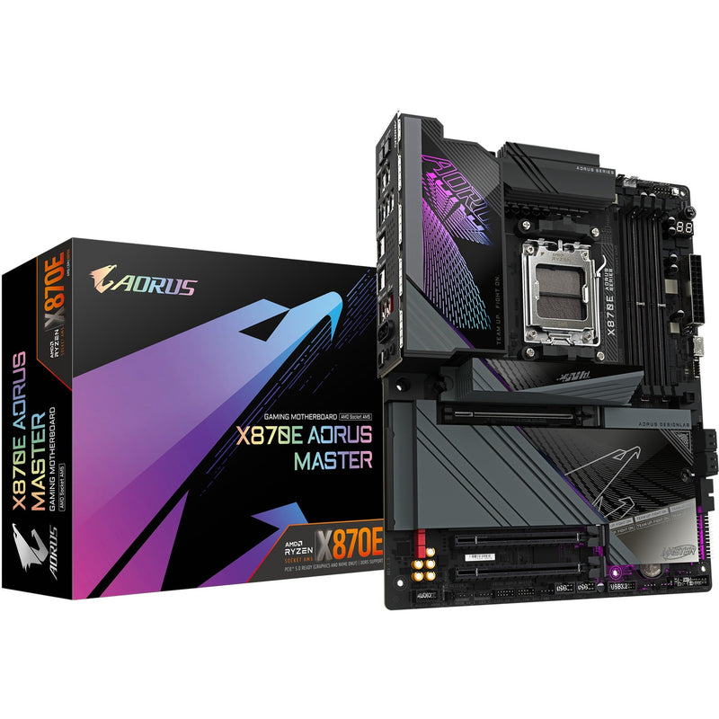 Load image into Gallery viewer, Gigabyte x870e aorus master socket am5 moederbord (zwart, raid, 5 gb-lan, wi-fi 7, bt, sound, atx)