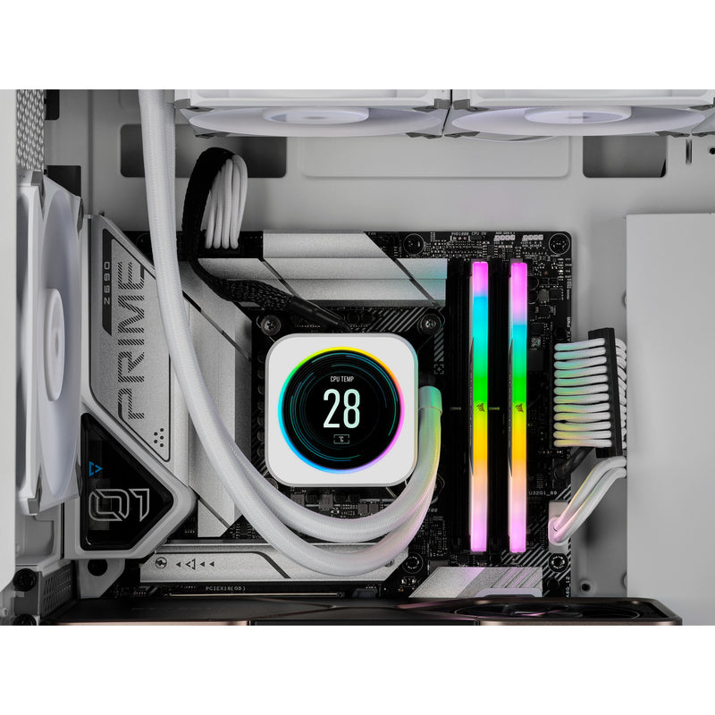 Load image into Gallery viewer, Corsair vengeance rgb 32 gb ddr5-6000 (2x 16 gb) werkgeheugen (wit, cmh32gx5m2d6000z38w, xmp, expo)