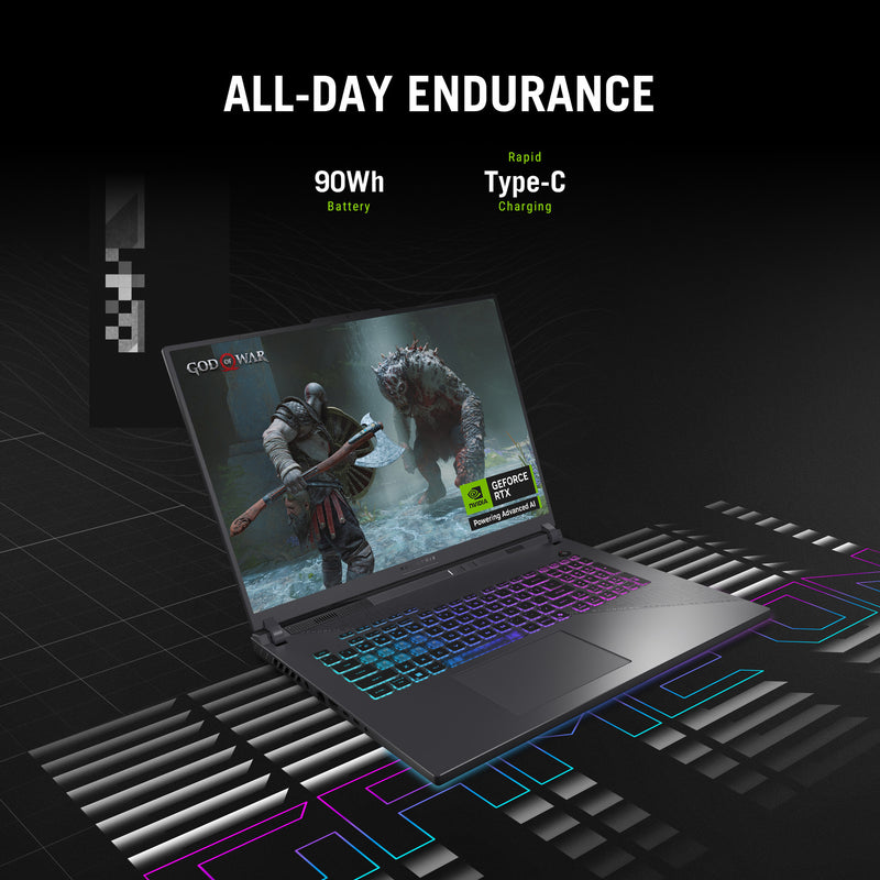 Load image into Gallery viewer, Asus rog strix g18 g814pp-s8075w 18 gaming laptop (grijs | r9 8940hx | rtx 5070 | 32 gb | 1 tb ssd)