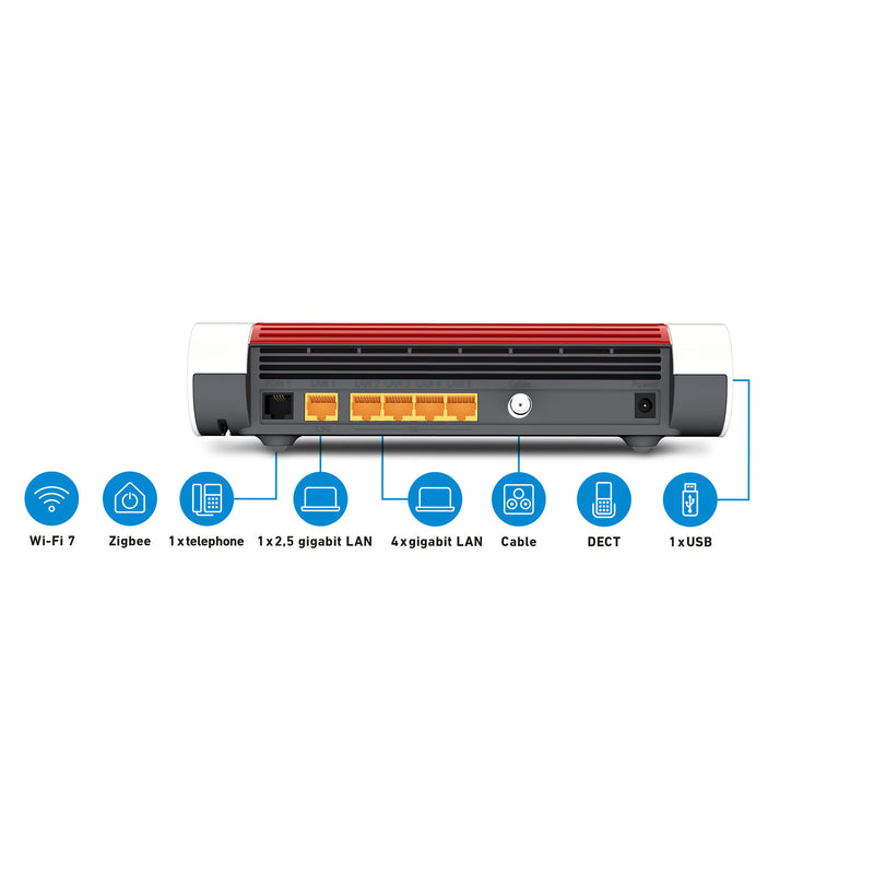 Afbeelding laden in galerijviewer, Fritz! box 6670 cable edition international router (wit rood)