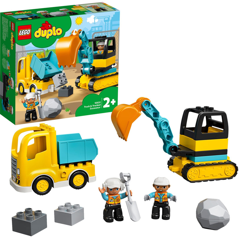 Load image into Gallery viewer, Lego duplo - truck graafmachine met rupsbanden constructiespeelgoed (10931)