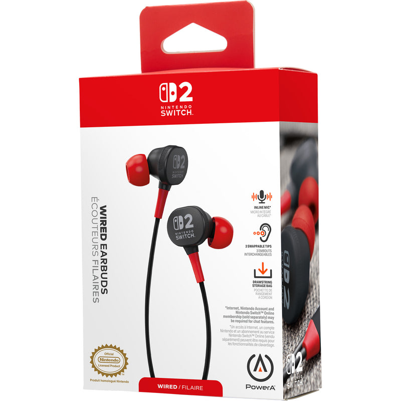 Load image into Gallery viewer, Powera bedrade oordopjes voor nintendo switch 2 in-ear (zwart rood, nintendo switch 2, nintendo switch, nintendo switch - oled model, nintendo switch lite)