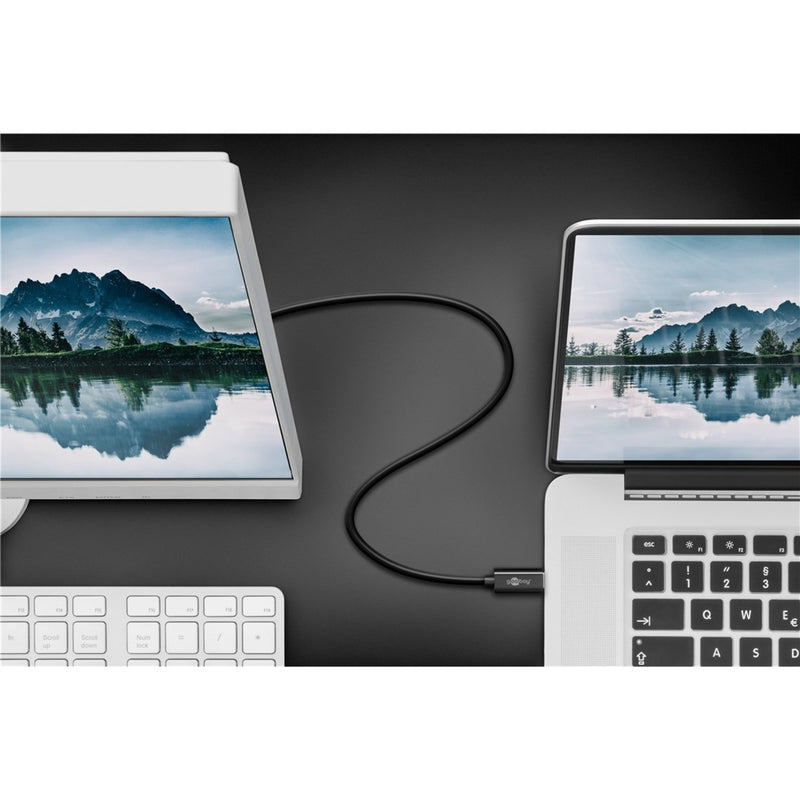 Load image into Gallery viewer, Goobay usb-c naar vga adapterkabel (zwart, 1,8 meter)