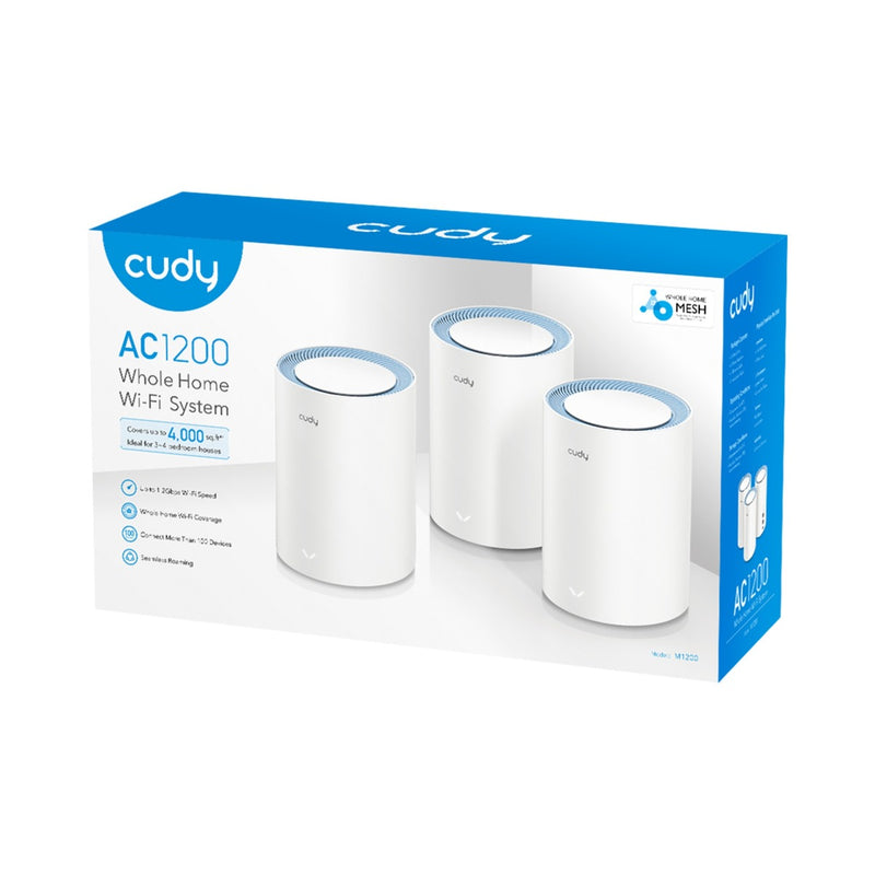 Load image into Gallery viewer, Cudy ac1200 mesh wi-fi system (3-pack) mesh router (wit)