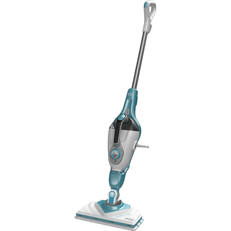 Afbeelding laden in galerijviewer, Black+decker bhsm1610dsm 1600w steam-mop met steamitt, deltavoet en 15 accessoires stoomreiniger (wit blauwgrijs)