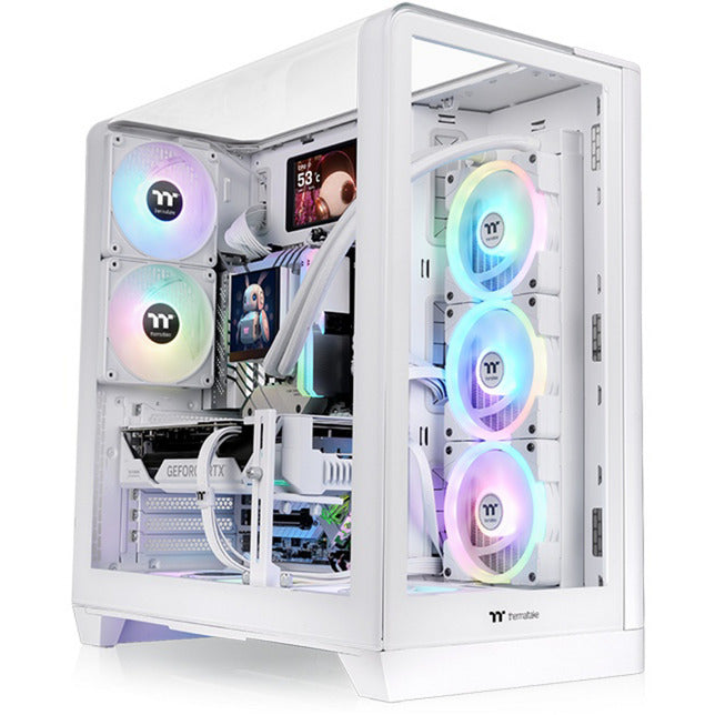 Load image into Gallery viewer, Thermaltake view 390 tg snow midi tower behuizing (wit | 2x usb-a | 1x usb-c | tempered glass)