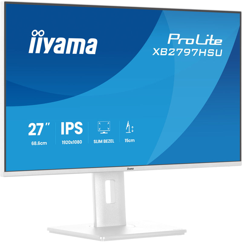 Load image into Gallery viewer, Iiyama prolite xb2797hsu-w1 27 monitor (wit (mat), 120 hz, hdmi, displayport, usb, audio)