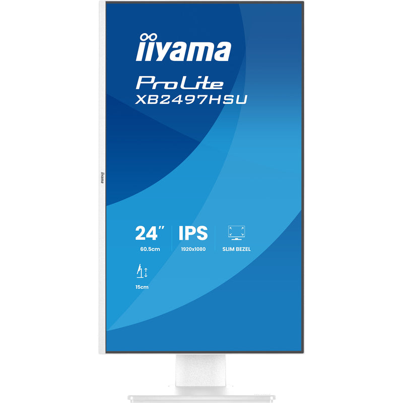 Load image into Gallery viewer, Iiyama prolite xb2497hsu-w1 23.8 monitor (wit (mat), 120 hz, hdmi, displayport, usb, audio)