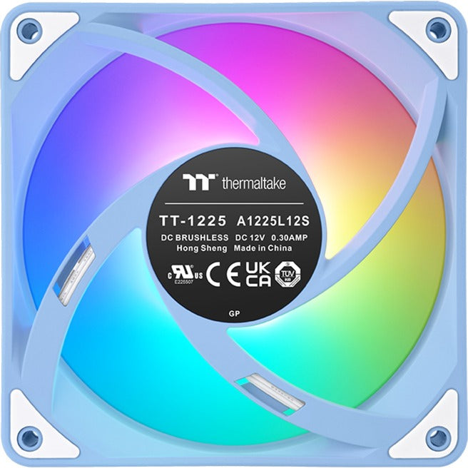 Load image into Gallery viewer, Thermaltake ct120 ex reverse argb sync pc cooling fan hydrangea blue (3-fan pack) case fans (lichtblauw, 3 stuks, 120 x 120 x 25 mm, pwm)