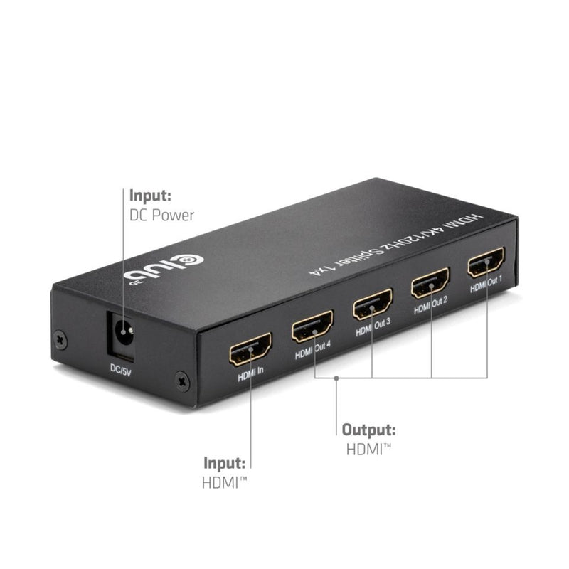 Load image into Gallery viewer, Club 3d hdmi splitter 1x > 4x hdmi 4k 120hz (zwart)