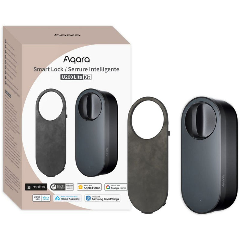 Afbeelding laden in galerijviewer, Aqara smart lock u200 lite kit elektronisch deurslot (zwart, matter via thread, bluetooth 5.1, nfc)