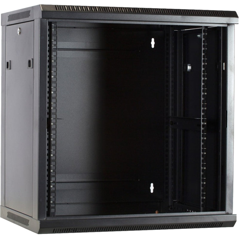 Load image into Gallery viewer, Dsi 12u wandkast met glazen deur - ds6412 server rack (zwart, 600 x 450 x 635mm)