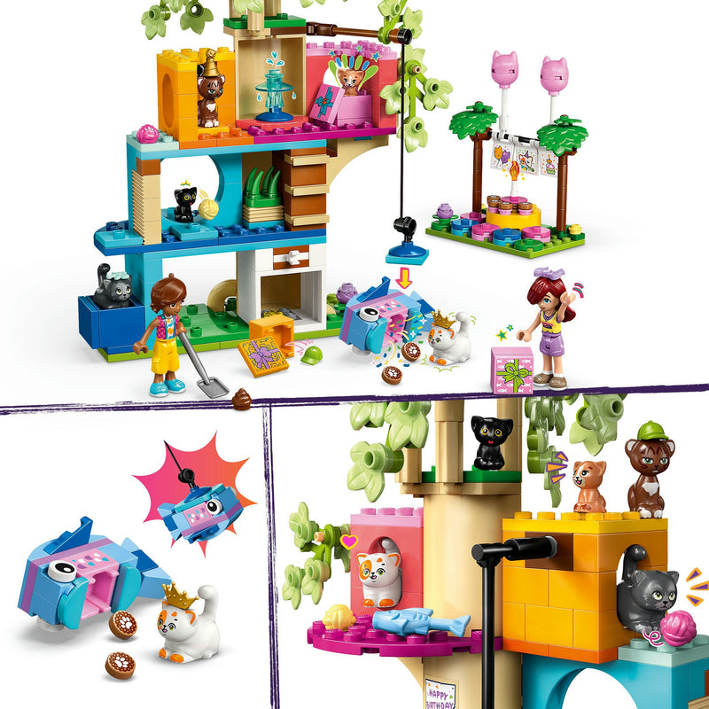 Afbeelding laden in galerijviewer, Lego friends 42666 kattenverjaardagsfeestje en boomhut