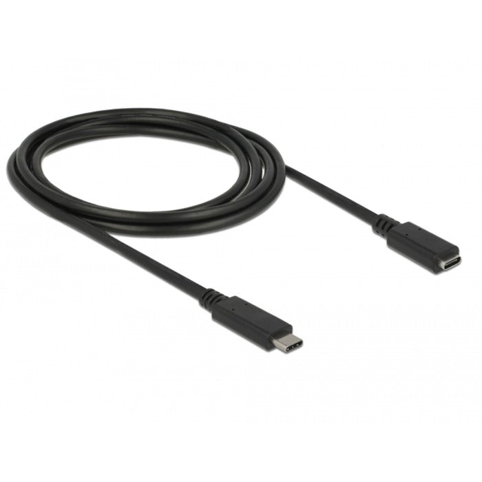 Load image into Gallery viewer, Delock usb-c verlengkabel (zwart, 2 meter)