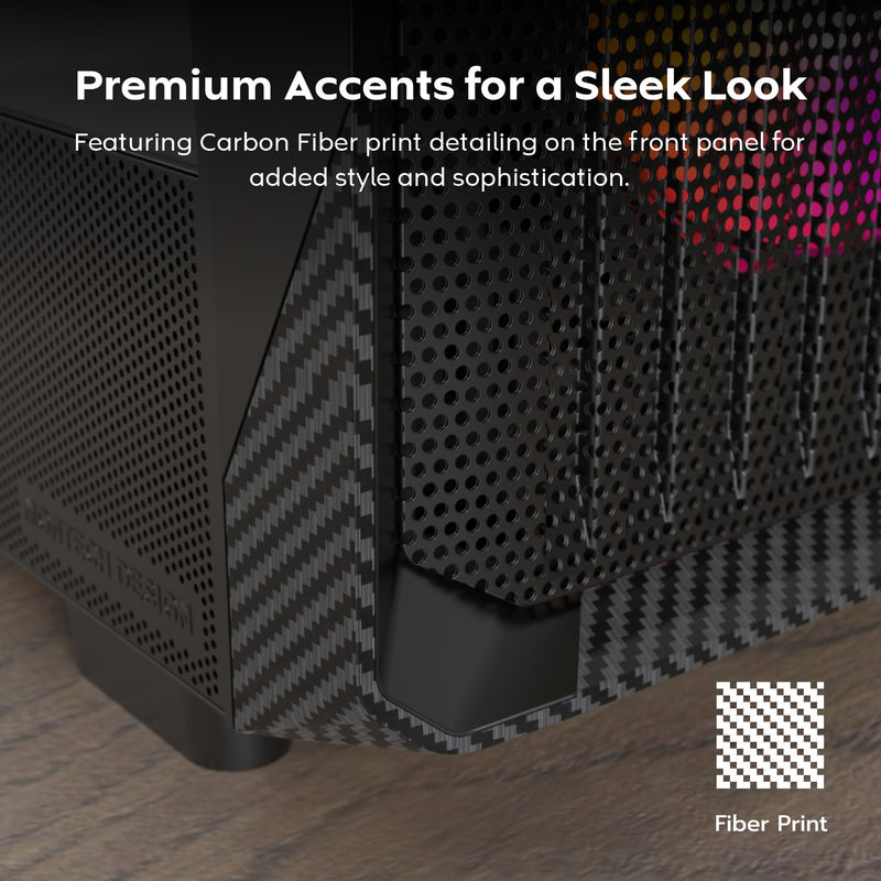 Load image into Gallery viewer, Montech x5 midi tower behuizing (zwart | 2x usb-a | 1x usb-c | tempered glass)