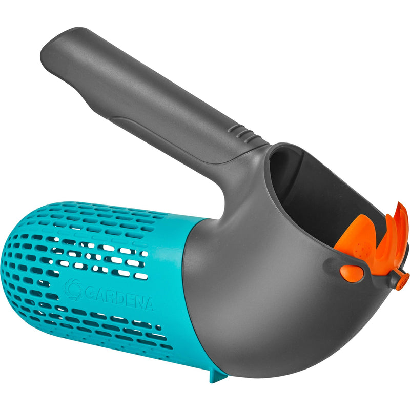 Load image into Gallery viewer, Gardena combisystem bessenplukker set fruitplukker (zwart turquoise, incl. telescoopsteel)