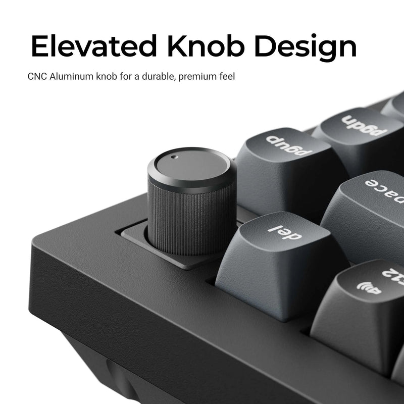 Load image into Gallery viewer, Keychron v1 ultra 8k wireless custom mechanical keyboard (zwart, us lay-out (qwerty), silk pom brown, 75%, rgb, hot swap, 2.4 ghz | bluetooth 5.3 | usb-c)