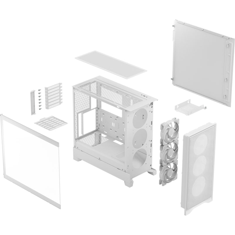 Afbeelding laden in galerijviewer, Fractal design pop 2 air rgb midi tower behuizing (wit | 1x usb-a | 1x usb-c | rgb | tempered glass)