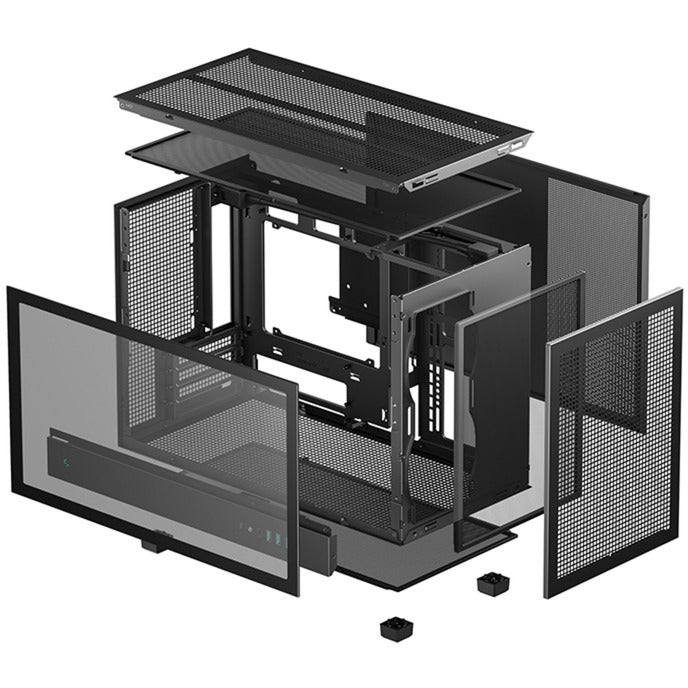 Load image into Gallery viewer, Deepcool ch260 mini tower behuizing (zwart | 2x usb-a | 1x usb-c | tempered glass)