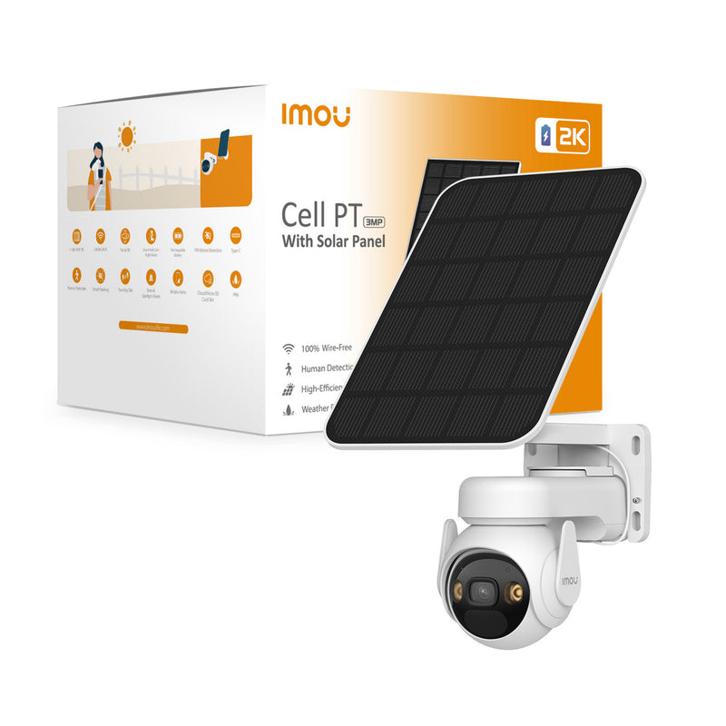 Afbeelding laden in galerijviewer, Imou cell pt met zonnepaneel beveiligingscamera (wit, 100% draadloos)