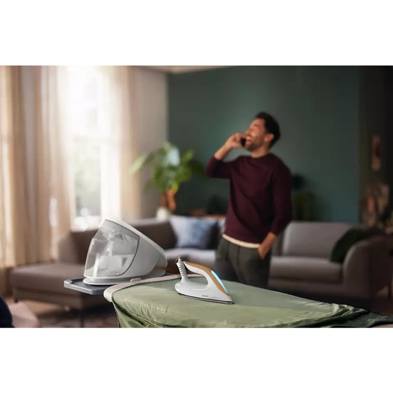 Load image into Gallery viewer, Philips perfectcare 7000 series psg7040 10 stoomstrijkstation (wit goud)