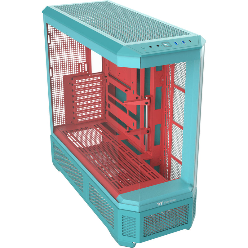 Afbeelding laden in galerijviewer, Thermaltake view 600 tg mint strawberry big tower behuizing (mint bes | 2x usb-a | 1x usb-c | tempered glass)