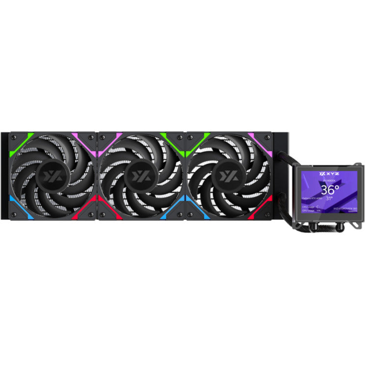 Afbeelding laden in galerijviewer, Xyz pc gear hydroview aio 360 waterkoeling (zwart, argb, pwm)
