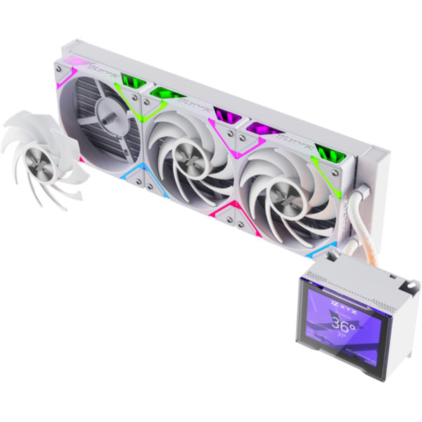 Afbeelding laden in galerijviewer, Xyz pc gear hydroview aio 360 waterkoeling (wit, argb, pwm)