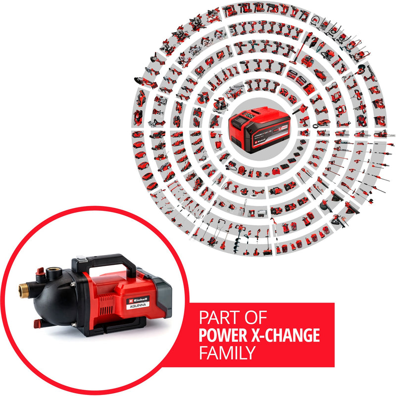 Load image into Gallery viewer, Einhell aquinna tuinpomp (rood zwart, accu en oplader niet inbegrepen)