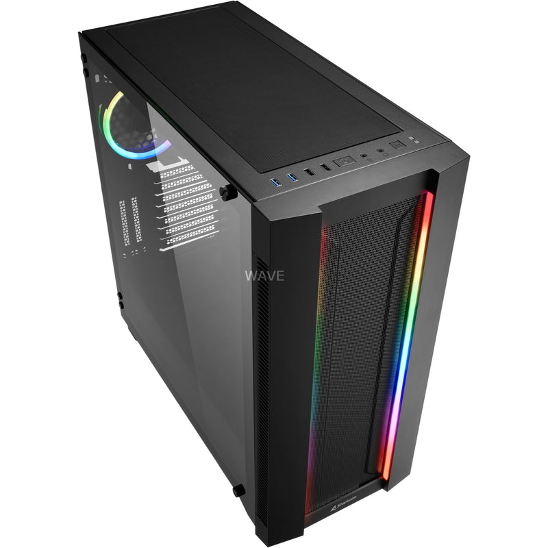Load image into Gallery viewer, Sharkoon elite shark ca200m big tower behuizing (zwart | 4x usb-a | window)