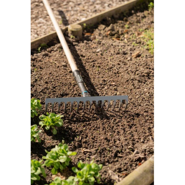 Load image into Gallery viewer, Gardena pureline hark 36 cm fsc 100% (donkergrijs houtkleur, 17306-20)