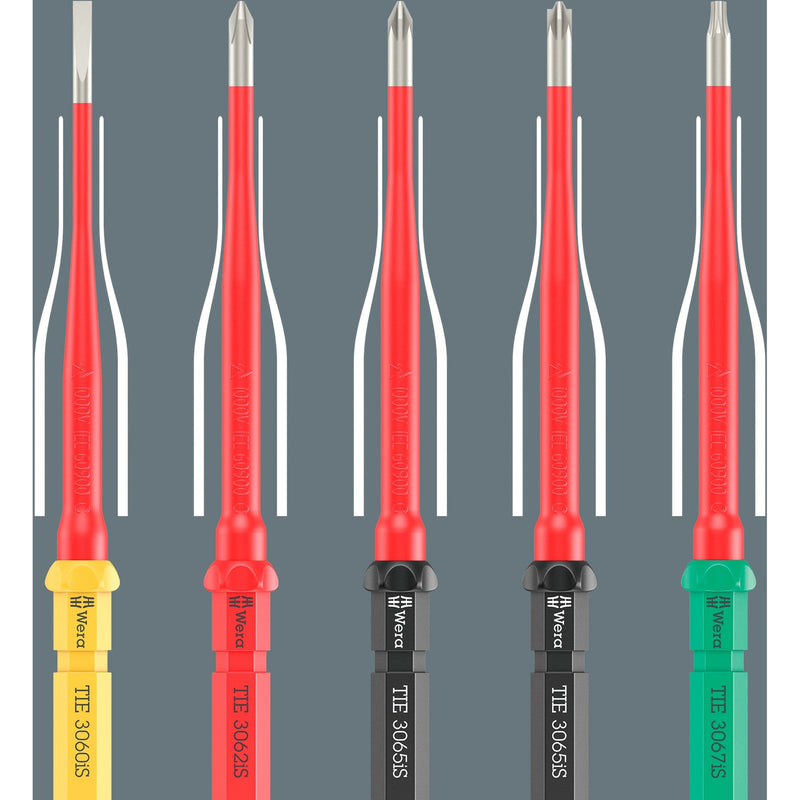 Load image into Gallery viewer, Wera kraftform kompakt vde rvs 17 extra slim 1 tool finder, 17‑delig schroevendraaier (rood blauw)