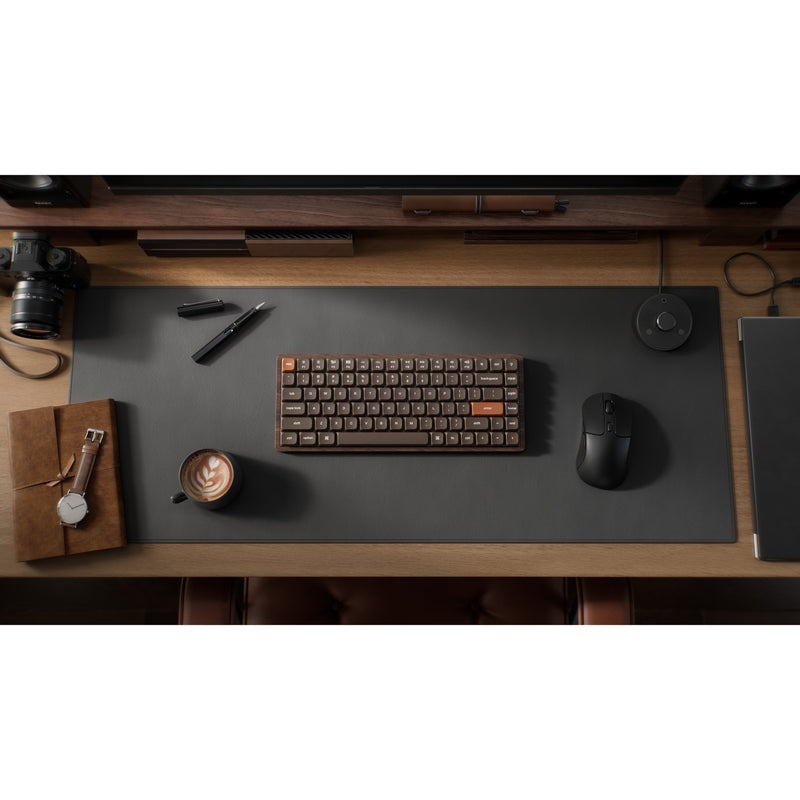 Afbeelding laden in galerijviewer, Keychron k3 max-h3w all-wood special edition rgb mechanisch toetsenbord (houtkleur, us lay-out (qwerty), milk pom brown, 75%, rgb leds, double-shot pbt, hot swap, 2.4ghz | bluetooth 5.1 | usb-c)