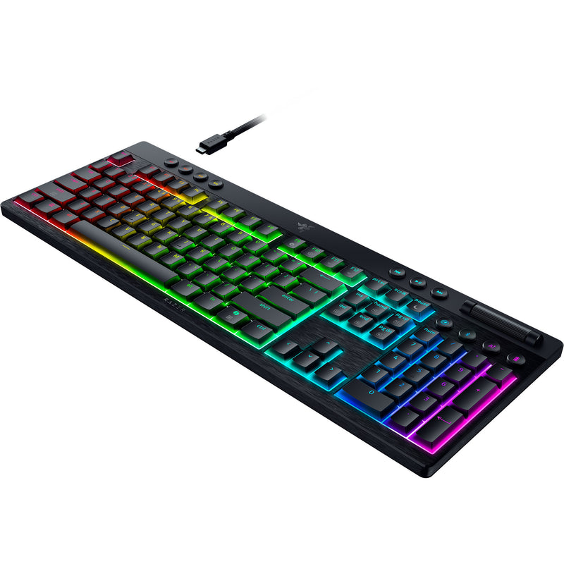 Load image into Gallery viewer, Razer blackwidow v4 hyperspeed mechanisch gaming toetsenbord (zwart, us lay-out (qwerty), low-profile green , 100%, double-shot pbt)