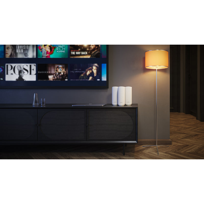 Load image into Gallery viewer, Netgear orbi 370 wifi mesh systeem, dual-band wifi 7-mesh systeem, 3 stuks mesh router (wit, 1x orbi wifi 7-router (rbe371), 2x orbi wifi 7-satellieten (rbe370))