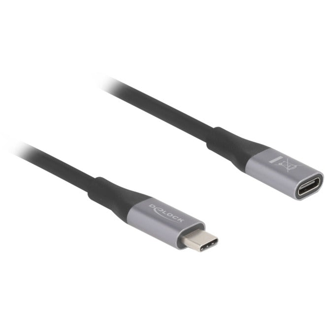 Load image into Gallery viewer, Delock usb-c verlengkabel 40 gbps, pd 3.1, 240 w, 2 meter (zwart grijs)