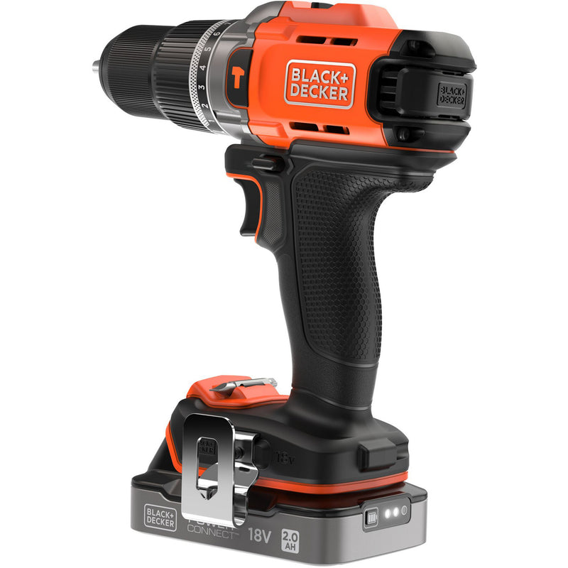 Load image into Gallery viewer, Black+decker 18v schroefklopboormachine + 18v excentrische schuurmachine bundel (zwart oranje)