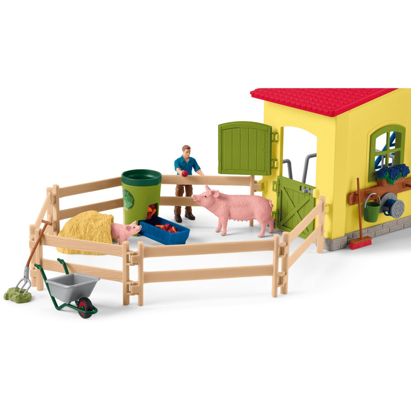 Load image into Gallery viewer, Schleich farm world - grote stal, geel speelfiguur