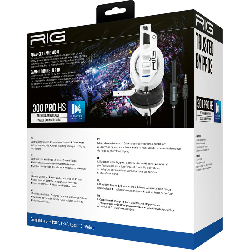 Afbeelding laden in galerijviewer, Nacon rig 300 pro hs over-ear gaming headset (wit, playstation 4, playstation 5, xbox, nintendo switch, pc)