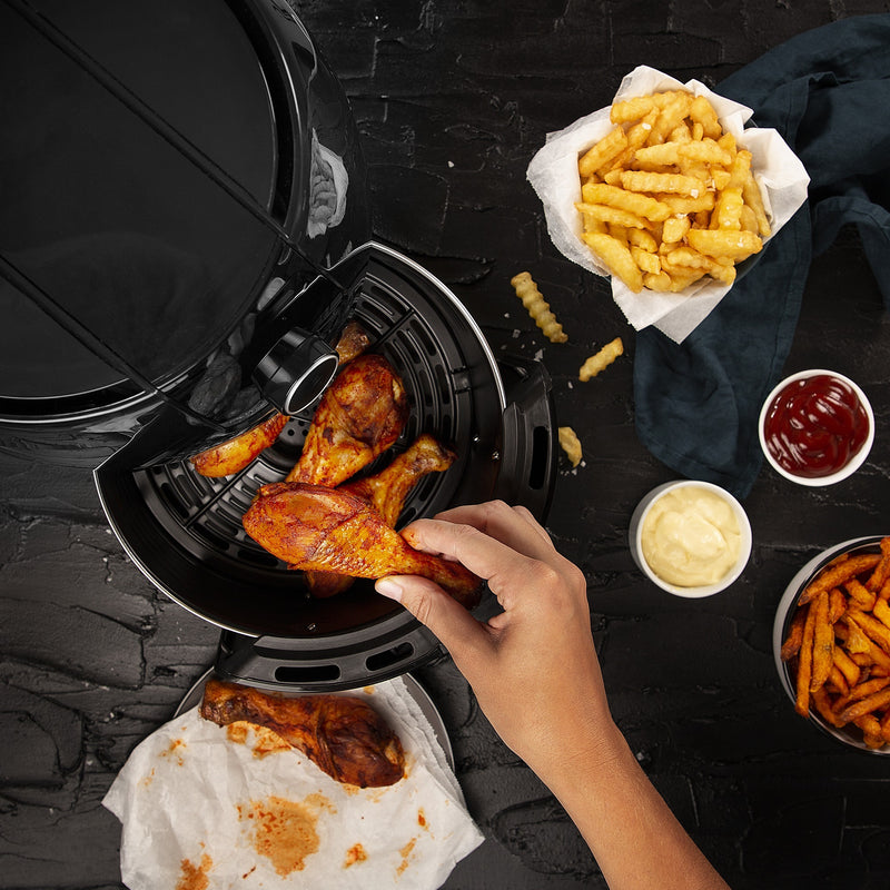 Load image into Gallery viewer, Princess 182025 aerofryer xxl heteluchtfriteuse (zwart zilver, 4,5 liter)