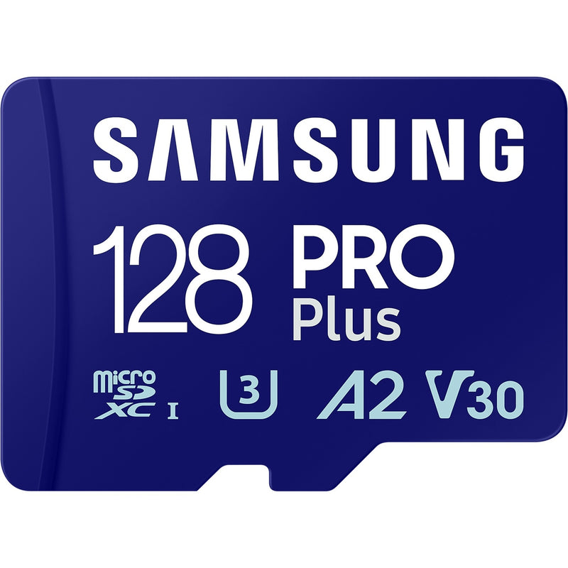 Afbeelding laden in galerijviewer, Samsung pro plus 128 gb microsdxc (2023) geheugenkaart (blauw, uhs-i u3, class 10, v30, a2)