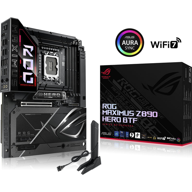 Load image into Gallery viewer, Asus rog maximus z890 hero btf socket 1851 moederbord (zwart, raid, 5 gb-lan, wi-fi 7, bt, sound, atx)