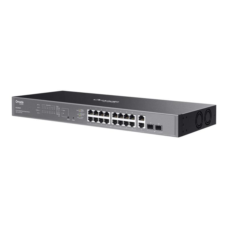 Load image into Gallery viewer, Tp-link omada es220gmp 20-poort gigabit easy managed switch (zwart, 16x poe+, 2x gigabit sfp)
