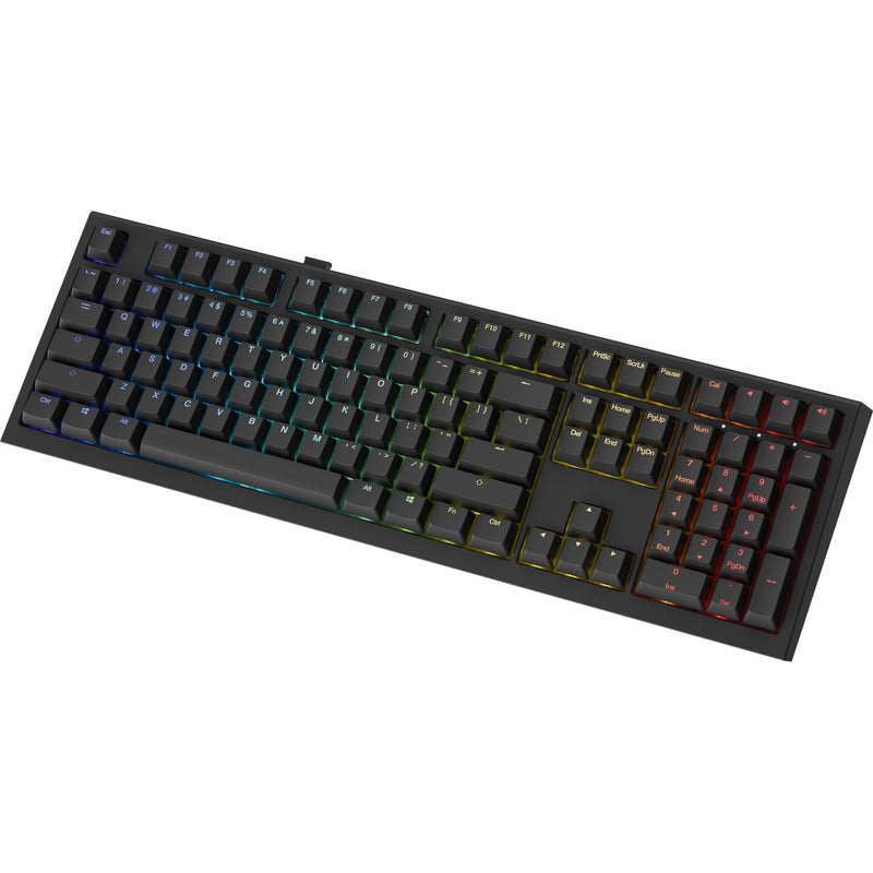 Load image into Gallery viewer, Ducky one x wireless rgb mechanisch toetsenbord (zwart, us lay-out (qwerty), inductive, 100%, hot-swappable, pbt, 2.4 ghz | bluetooth | usb-c)