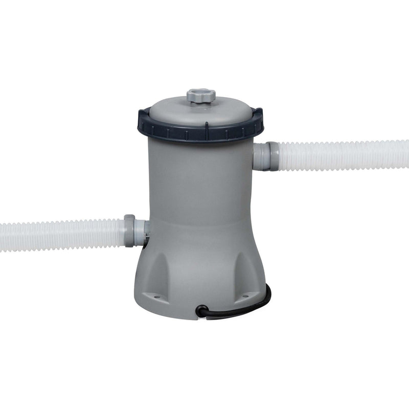 Load image into Gallery viewer, Bestway zwembad steel pro max set rond 366x100 (lichtgrijs, incl. filterpomp (220-240v) + ladder)