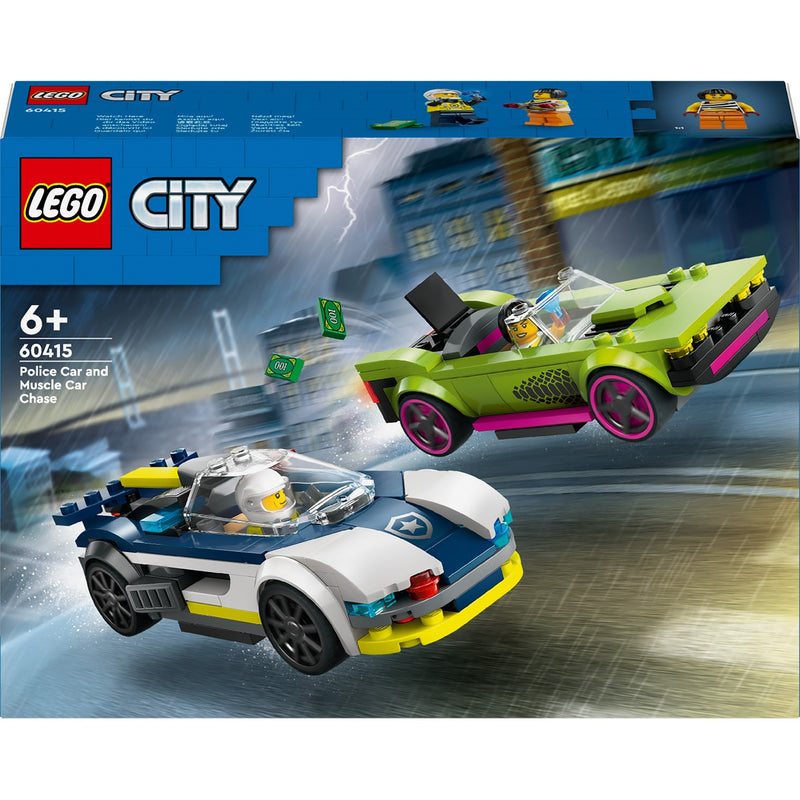 Load image into Gallery viewer, Lego city 60415 politiewagen en snelle autoachtervolging