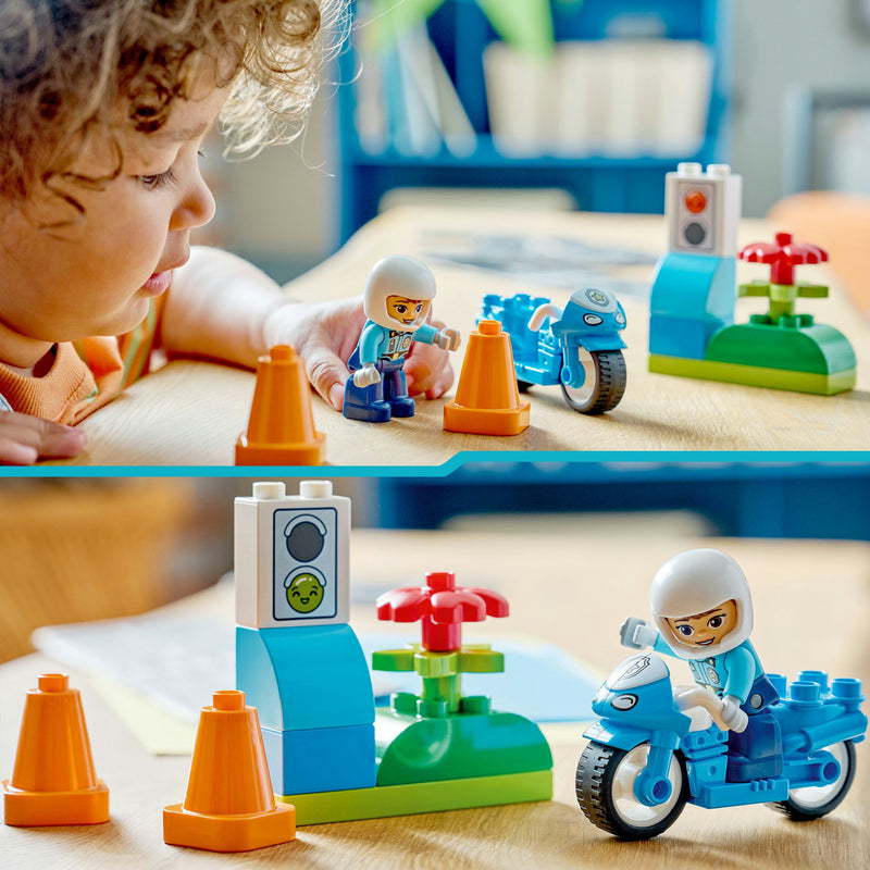 Load image into Gallery viewer, Lego duplo 10471 blauwe politiemotor