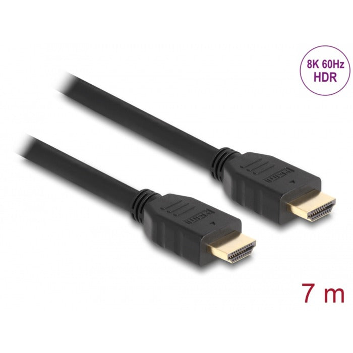 Load image into Gallery viewer, Delock high speed hdmi kabel (zwart, 7 meter, 8k 60hz, 48 gbps)
